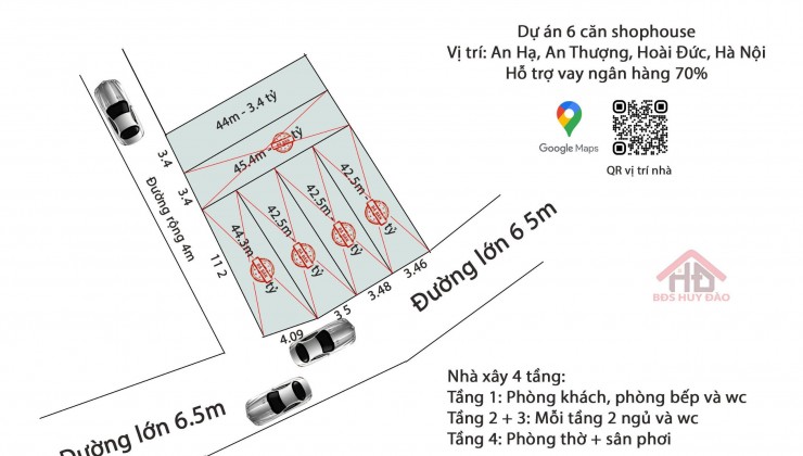 1 CĂN DUY NHẤT XÂY 4 TẦNG ĐƯỜNG OTO  TẠI XÃ AN THƯỢNG HOÀI ĐỨC