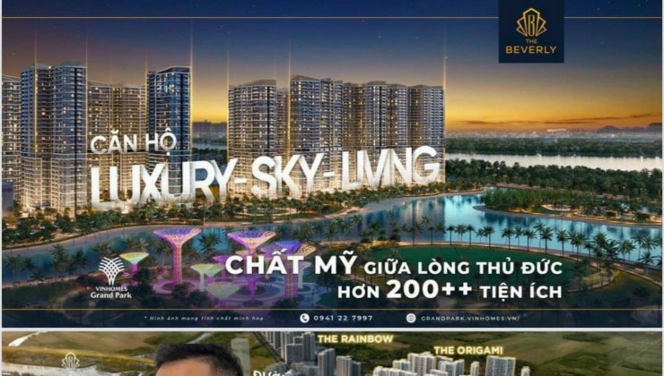 Cập nhật chính sách có 1-0-2 của căn hộ hạng sang THE BEVERLY vinhomes grand park