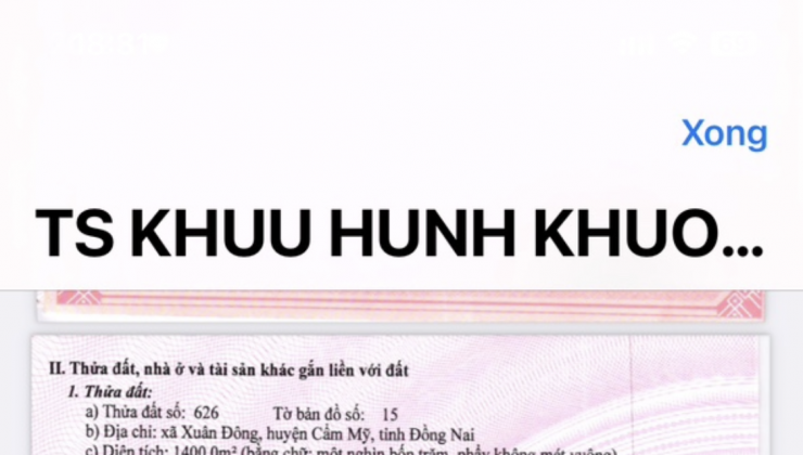 Hơn 1,5 xào XUÂN ĐÔNG CẨM MỸ - ĐỒNG NAI