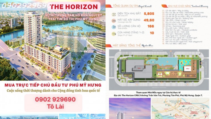 Căn hộ The Horizon Phú Mỹ Hưng diện tích từ 106m2 - 156m2 - Ưu đãi hấp dẫn trực tiếp chủ đầu tư