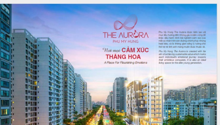 Cập nhật giá bán và chỉnh sách ưu đãi của dự án The Aurora Phú Mỹ Hưng