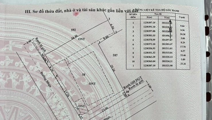 ĐÁT 2 MT NGAY NGÃ TƯ AN PHÚ - CỦ CHI