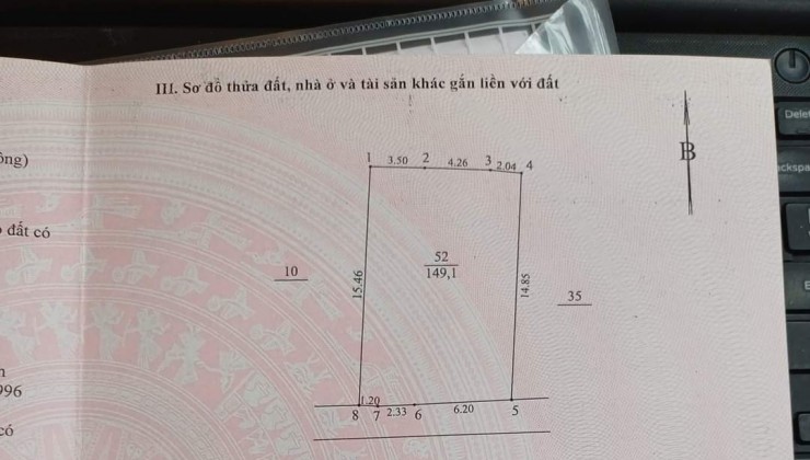 Hàng Xóm Đại Sứ Quán Hà Quốc, Phố Xuân Đỉnh 149.1m, Mt 9.73m. Giá 18 tỷ.