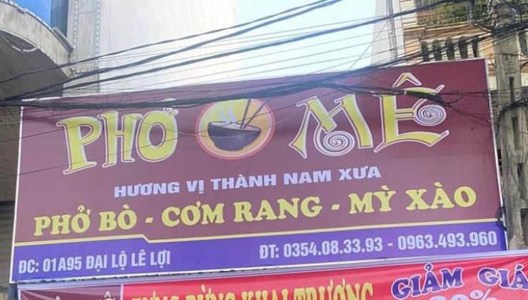 SANG NHƯỢNG LẠI QUÁN PHỞ- CƠM RANG NAM ĐỊNH TẠI PHƯỜNG ĐÔNG HƯƠNG, TP THANH HÓA