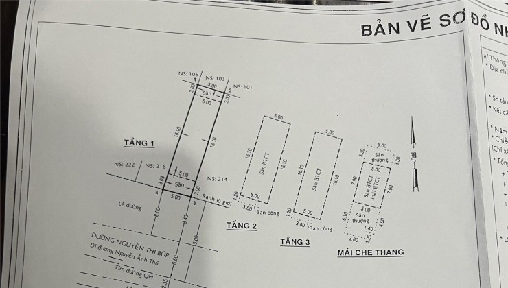 CHÍNH CHỦ CẦN BÁN Nhanh Nhà Vị Trí Đẹp Tại  Đường Nguyễn Thị Búp, Phường Hiệp Thành