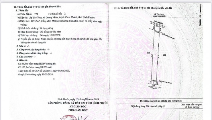 Đất Đẹp - Giá Tốt - Cần Bán Lô Đất Vị Trí Đẹp , Huyện Chơn Thành, Bình Phước