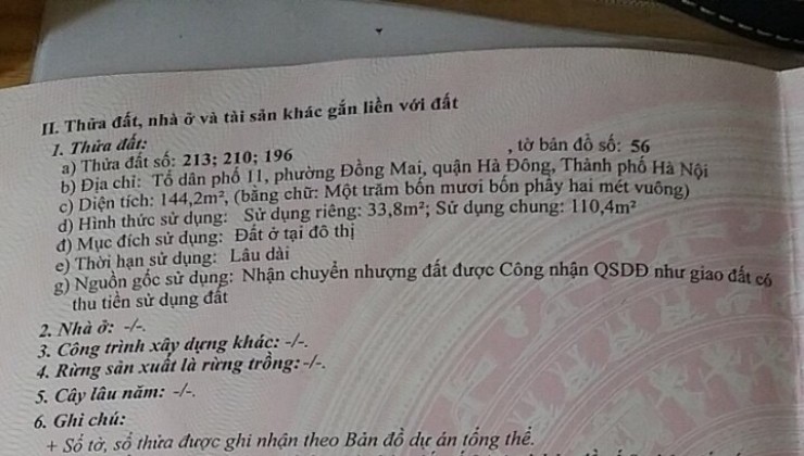 Vừa miếng 33.8 m2 tại Đồng Mai - Hà Đông giá chỉ nhỉnh 1 tỉ.