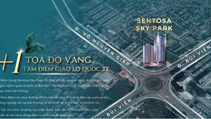 Bán căn hộ cao cấp Sentosa Sky Park đường Võ Nguyên Giáp Lê Chân Hải Phòng.