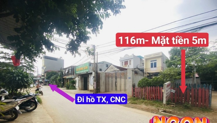 BÁN 116M ĐẤT MẶT ĐƯỜNG TÂN XÃ THẠCH THẤT HÒA LẠC SÁT NGÃ TƯ RA CHỢ TÂN XÃ. CÁCH HỒ 500M