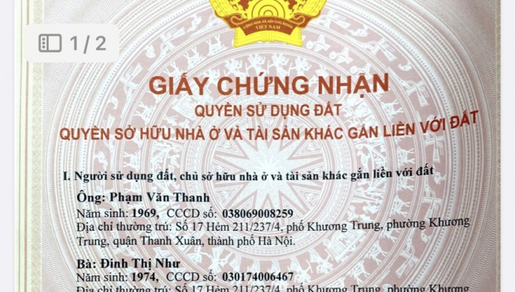 Hàng hot Đồng Mai_ Hà Đông diện tích nhỏ xinh 34.6m2 giá chỉ 1.xx tỉ