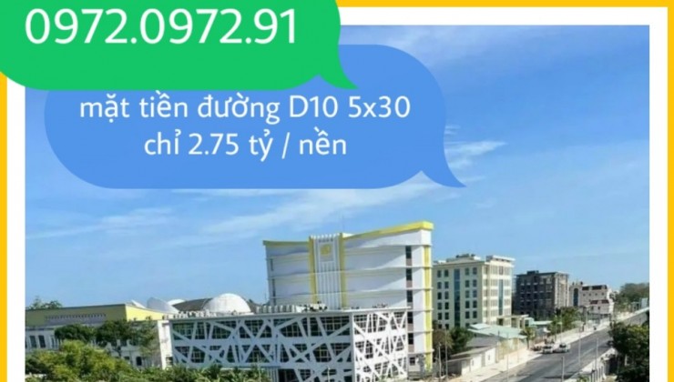 CẦN BÁN GẤP LÔ ĐẤT NỀN MẶT TIỀN ĐƯỜNG D10 tại Đường D10, P 7, TP Trà Vinh- Trà Vinh