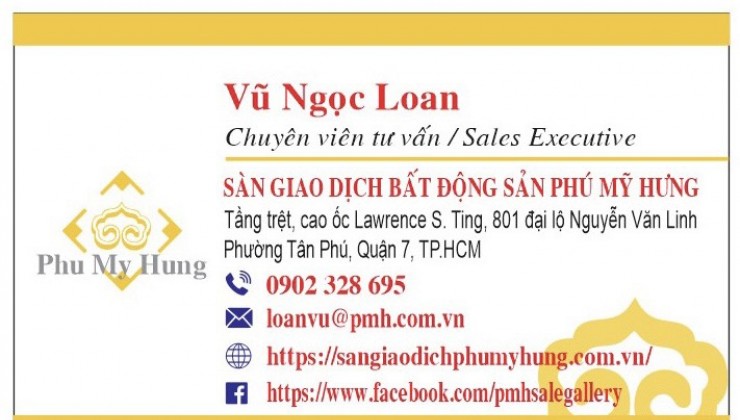 Vũ Loan Phú Mỹ Hưng - Nhân viên Kinh doanh trực tiếp chủ đầu tư - Sales Chủ đầu tư Phú Mỹ Hưng