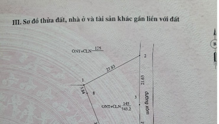 CẦN BÁN NHANH LÔ ĐẤT KHU ĐỊCH QUẢ, THANH SƠN, PHÚ THỌ - LH: 0974034189