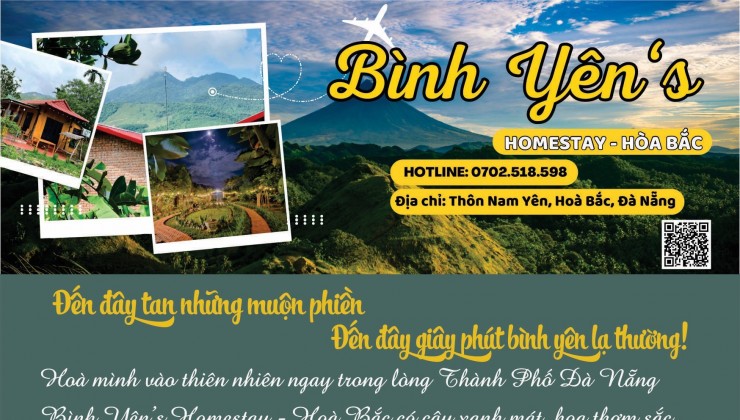 CHO THUÊ PHÒNG HOMESTAY NGUYÊN CĂN DU LỊCH  THÔN NAM YÊN  , XÃ HÒA BẮC , HUYỆN HÒA VANG , ĐÀ NẴNG