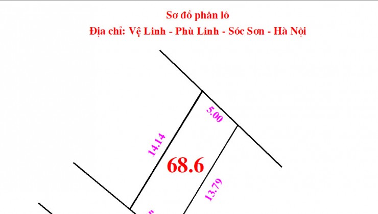 Siêu phẩm hiếm nhất thị trường tại Vệ Linh - SS - sát thị trấn.   Đường ô tô.
Vị trí đất chỉ cách đường đôi 20m vệ linh tầm 80m.
-Diện tích 68,8