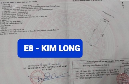 Bán lô đẹp E8 - Hòa Phú 27 - Khu E Kim long