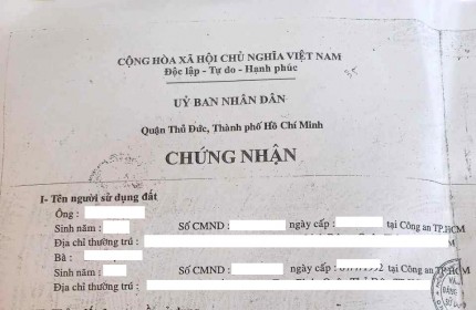 Bán đất tặng nhà, 2 mặt tiền, HXH, DT 104m2, ngang 6.3m, Tam Bình, Thủ Đức, giá 3.x tỷ.