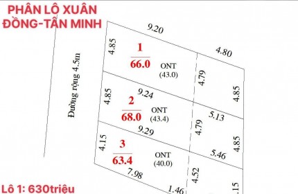 66M Ô tô nằm gọn trong nhà giá chưa đến 10tr/m tại Xuân Đồng-Tân Minh-SS.