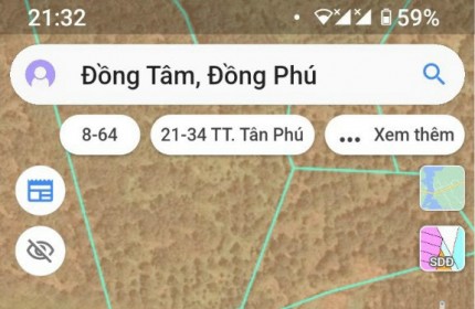 Bán 1,5 héc ta đất rẫy bằng phẳng đất tốt, Diện tích : 14387 m2  tại  xã Đồng Tâm huyện Đồng Phú Bình Phước