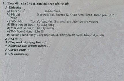 Cần bán nhà riêng HXH khu Cư Xá Công An Phường 12 Bình Thạnh. DT: 4mx19.5m giá 9 tỷ TL