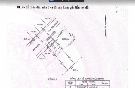 BÁN CĂN NHÀ TẠI 39, Đường số 8, Phường Trường Thọ (Quận Thủ Đức cũ), TP Thủ Đức, HCM