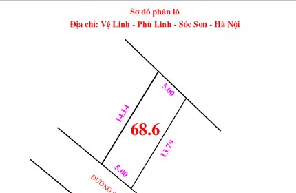 Siêu phẩm hiếm nhất thị trường tại Vệ Linh - SS - sát thị trấn.   Đường ô tô.
Vị trí đất chỉ cách đường đôi 20m vệ linh tầm 80m.
-Diện tích 68,8