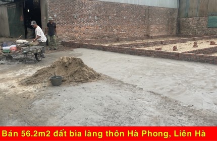 Chính chủ gửi bán 56,2m2 đất bìa làng thôn Hà Phong, Liên Hà