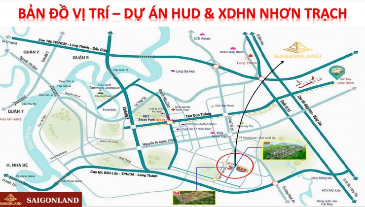 Saigonland Nhơn Trạch - Mua bán đất Nhơn Trạch - Dự án Hud Nhơn Trạch Đồng Nai.