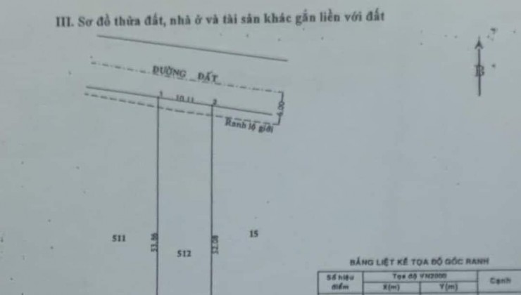 Chính Chủ CẦN BÁN LÔ ĐẤT Mặt Tiền Đường Bê Tông tại Củ Chi