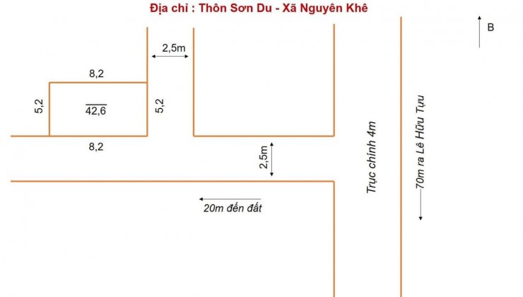 BÁN ĐẤT SƠN DU - NGUYÊN KHÊ 42M - OTO VÀO GIÁ 1,7 TỶ