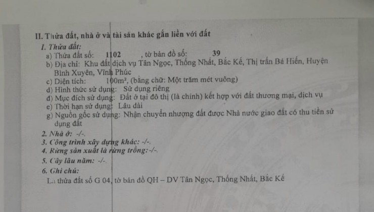 Bán ô đất lần đầu tiên xuất hiện dãy (G)
Vị trí KINH DOANH