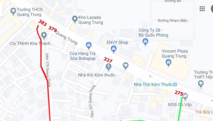 Cho thuê nhà nguyên căn MT hẻm 275 Quang Trung, Phường 10, Gò Vấp.