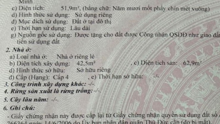 NHÀ CHÍNH CHỦ ĐỐI DIỆN GIGAMALL - NGAY  PHẠM VĂN ĐỒNG - Ở CỰC SƯỚNG - KINH DOANH ĐỈNH