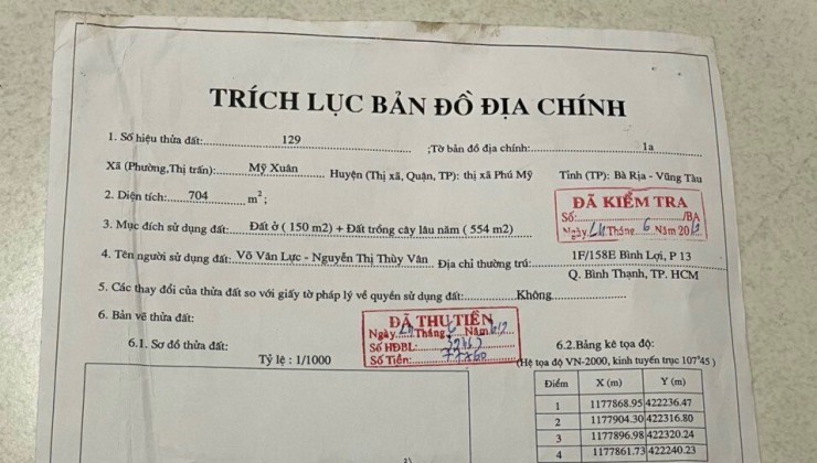 Chủ cần bán 800mv nhà xưởng đối diện khu công nghiệp mỹ xuân A , phú mỹ bà rịa vũng tàu