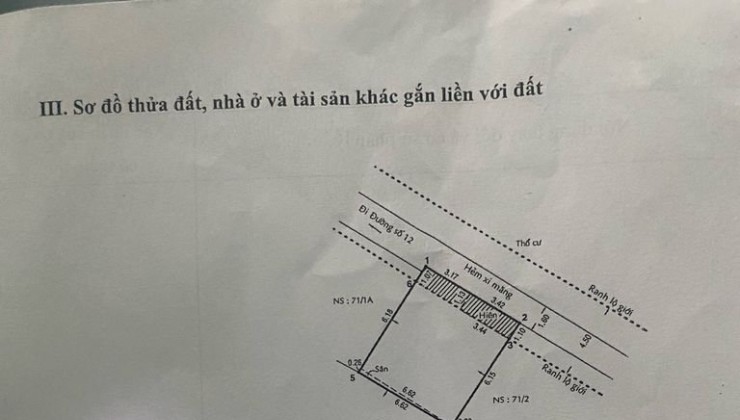 **CHÍNH CHỦ BÁN NHÀ CẤP 4 ĐƯỜNG SỐ 12 - TP. THỦ ĐỨC ( QUẬN 2 CŨ ) - TP.HCM**