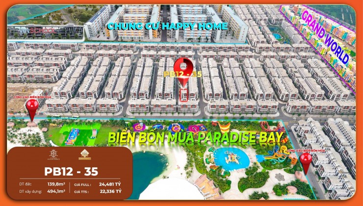 Biệt thự vinhome ocean park 3 lô góc 3 mặt tiền 140m nhỉnh 20 tỷ chiết khấu 8,3% ngân hàng hỗ trợ 70% miễn gốc lãi 12 tháng