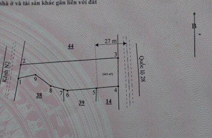 Bán đất Mặt đường Ql 28, thôn dân hiệp xã Thuận Hòa huyện hàm Thuận Bắc. tỉnh Bình Thuận