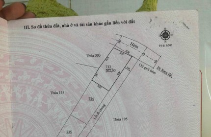 Bán đất biệt thự Nam Hồ Phường 11 Đà Lạt 2 mặt tiền 202m2 chỉ 9ty2