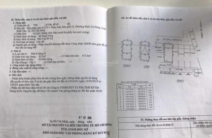 Bán nhà 3 lầu và kho sản xuất đường Phan Anh 321m2 giá 22,5 tỷ đã tách ra 5 sổ