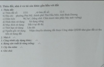 Bán đất mặt tiền Huỳnh Văn Lũy giá 7 tỷ. ngang 7m5