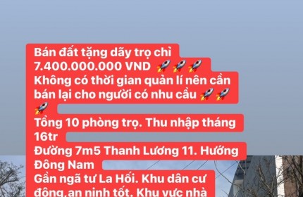 BÁN MẶT TIỀN TẶNG 10 PHÒNG TRỌ ĐƯỜNG THANH LƯƠNG 11 , PHƯỜNG HÒA XUÂN , CẨM LỆ , ĐÀ NẴNG