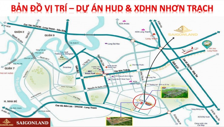 Công ty Saigonland Nhơn Trạch - Mua bán đất dự án Hud Nhơn Trạch Đồng Nai.