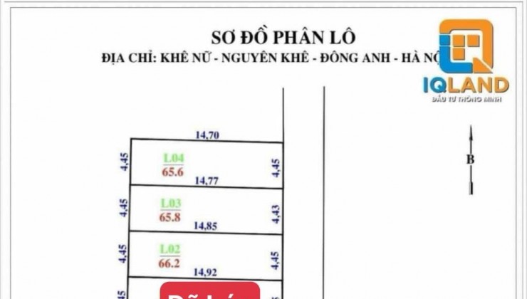 Chỉ hơn 2 tỷ ô tô đõ cửa 65M Khê Nữ-Nguyên Khê bao sang tên ngay