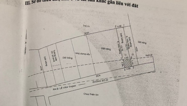 BÁN ĐẤT TẶNG NHÀ C4. MẶT TIỀN ĐƯỜNG 24.PHƯỜNG CÁT LÁI. Q2. TP THỦ ĐỨC 4*20 GIÁ NHỈNH 5 TỶ TL.