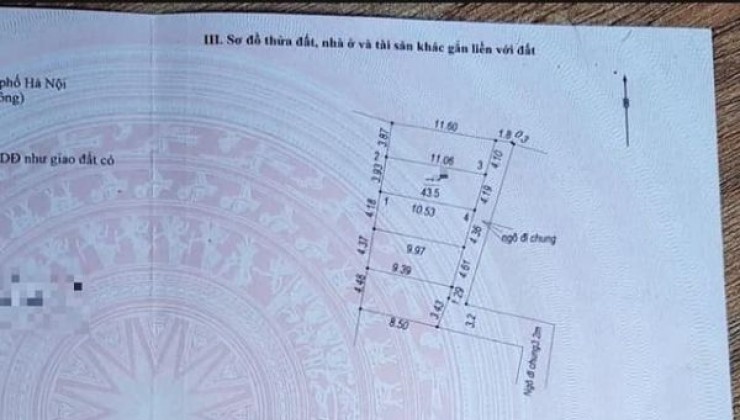 Đất ĐẤU GIÁ ĐẠI YÊN 90M2, MT 5.9m, tk4, nở hậu 6m, giá đầu tư chưa đến 2 tỷ, ô tô vào.
