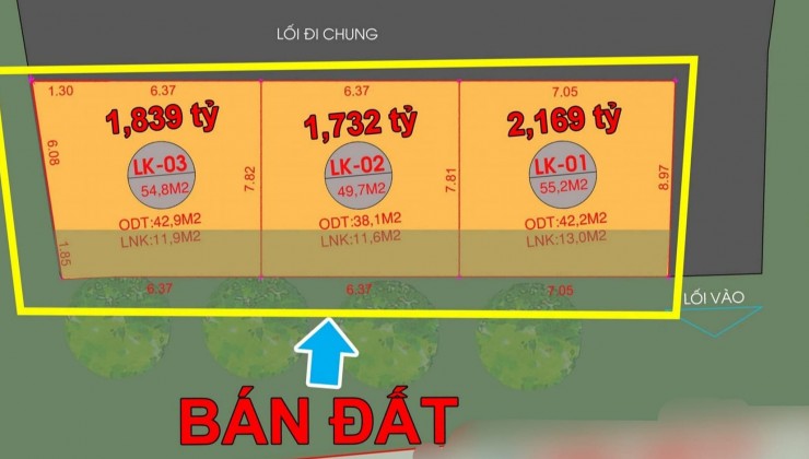 Có 3 lô hàng hiếm đất Chúc Sơn, tk4, chỉ từ nhỉnh 1 tỷ ô tô vào, giá công khai