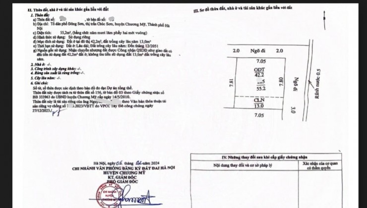 Có 3 lô hàng hiếm đất Chúc Sơn, tk4, chỉ từ nhỉnh 1 tỷ ô tô vào, giá công khai