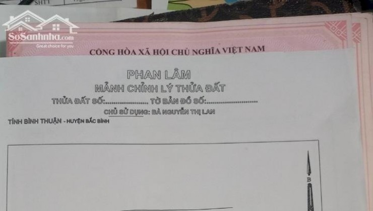 CHÍNH CHỦ CẦN BÁN LÔ ĐẤT RỘNG VỊ TRÍ ĐẸP GẦN QUỐC LỘ 28B, PHAN LÂM, BẮC BÌNH, BÌNH THUẬN