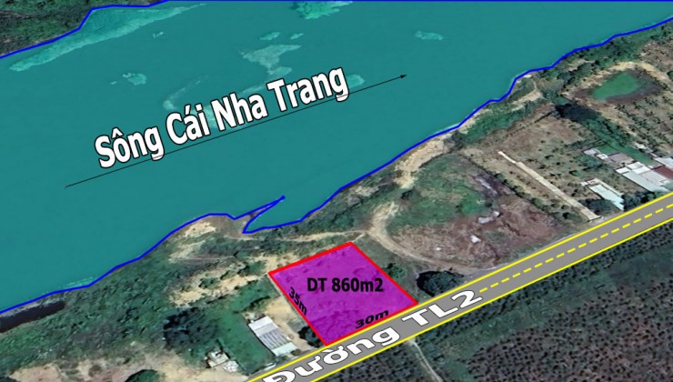 Bán đất Diên Thọ Diên Khánh mặt tiền đường TL2 view sông Cái Nha Trang