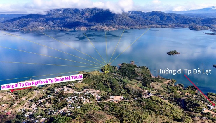 Bán 10.000m2 đất view hồ hình chiếc lá độc nhất vô nhị tại hồ Nam Ka, đất có 220m mặt tiền hồ